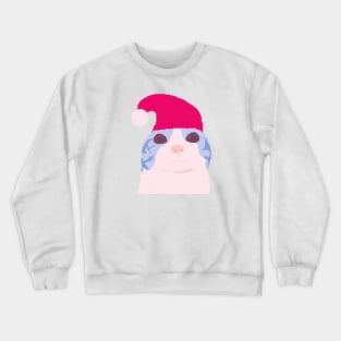 Funny Cat Meme Pixel art Christmas Crewneck Sweatshirt